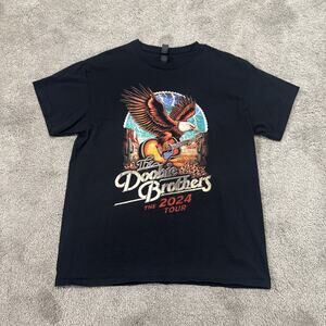 The Doobie Brothers The 2024 Tour Size Large T-Shirt Black Eagle